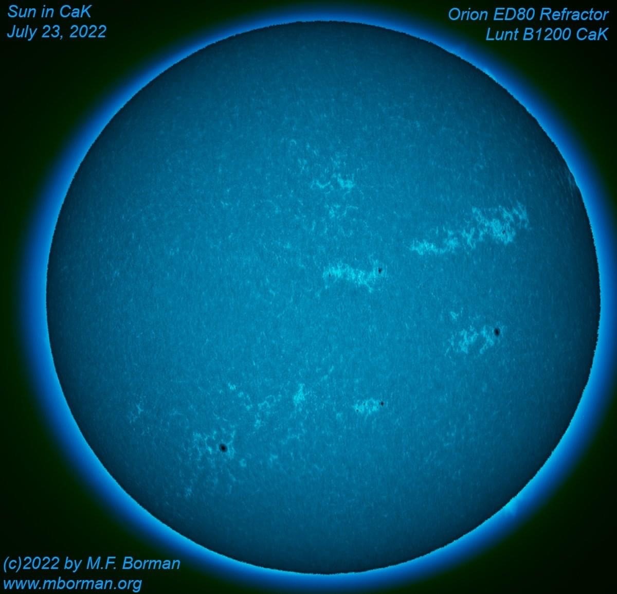Solar disk in CaK 07/23/2022