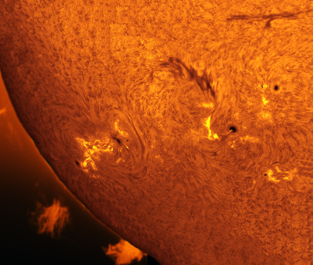 Composite image in h-alpha 07/28/2012