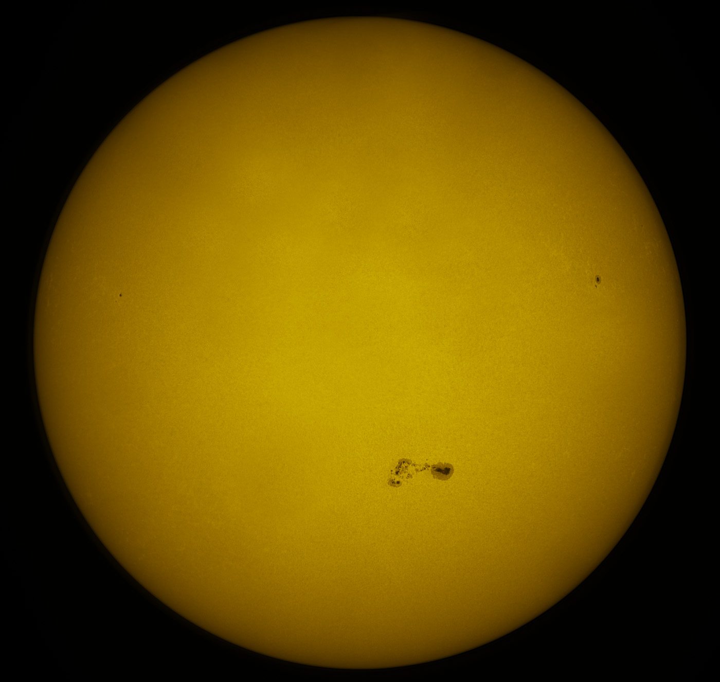 Solar Disk in white light 08/08/2015