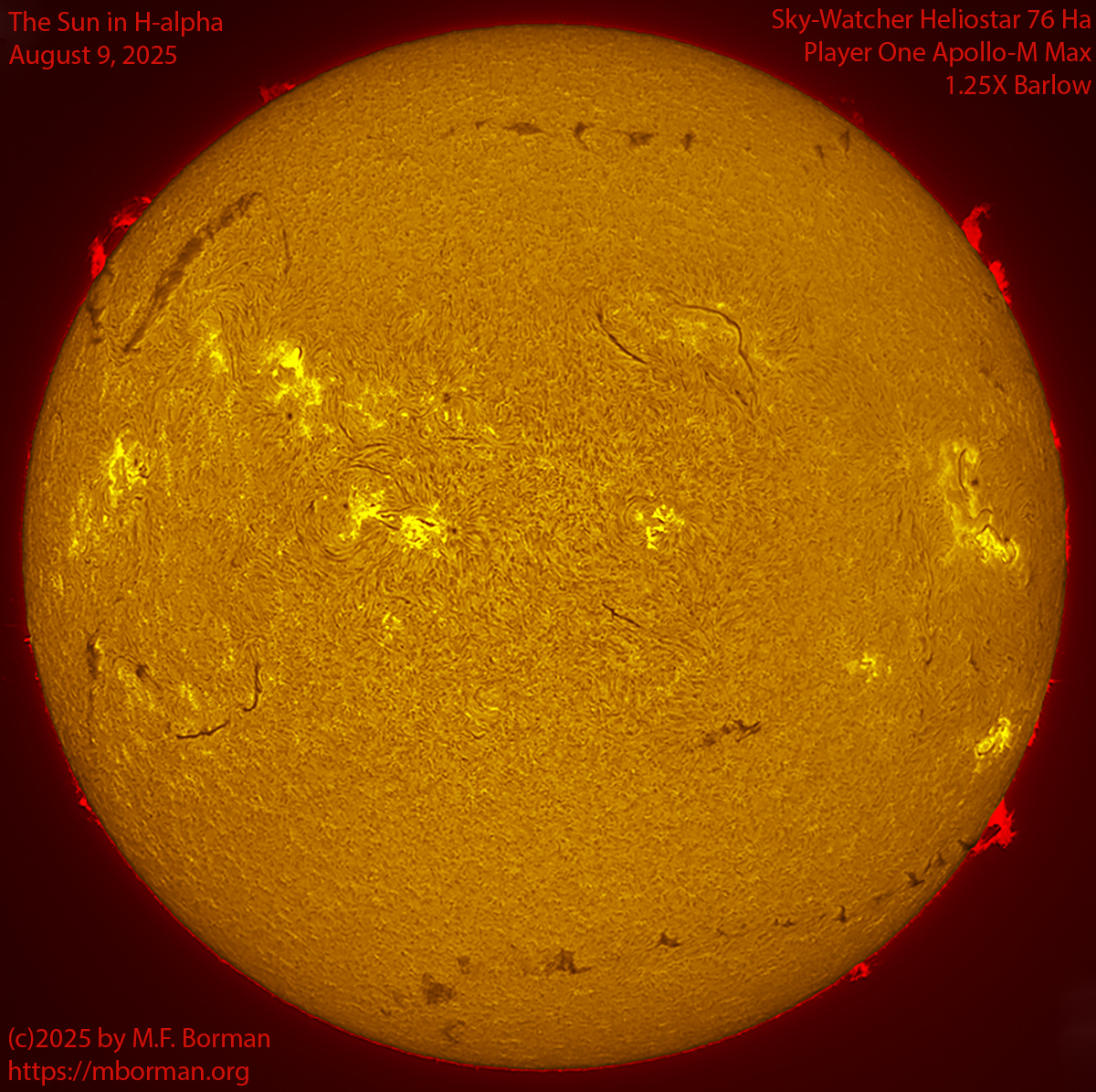 Solar image in h-alpha 08/09/25