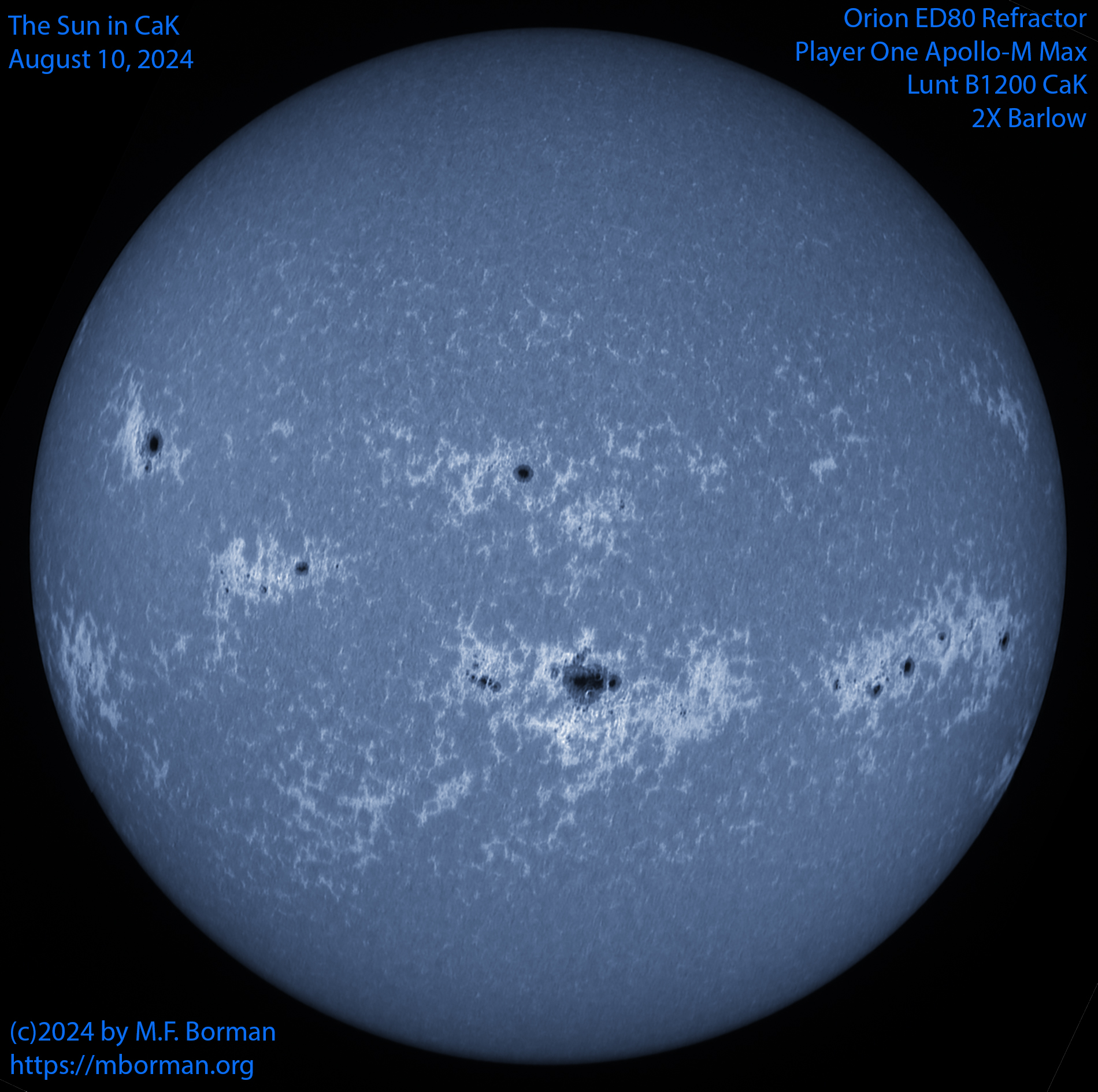 Solar image in CaK 08/10/24