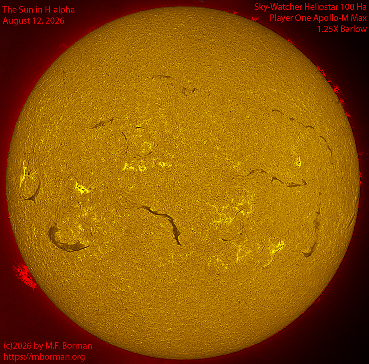 Solar image in h-alpha 08/12/26