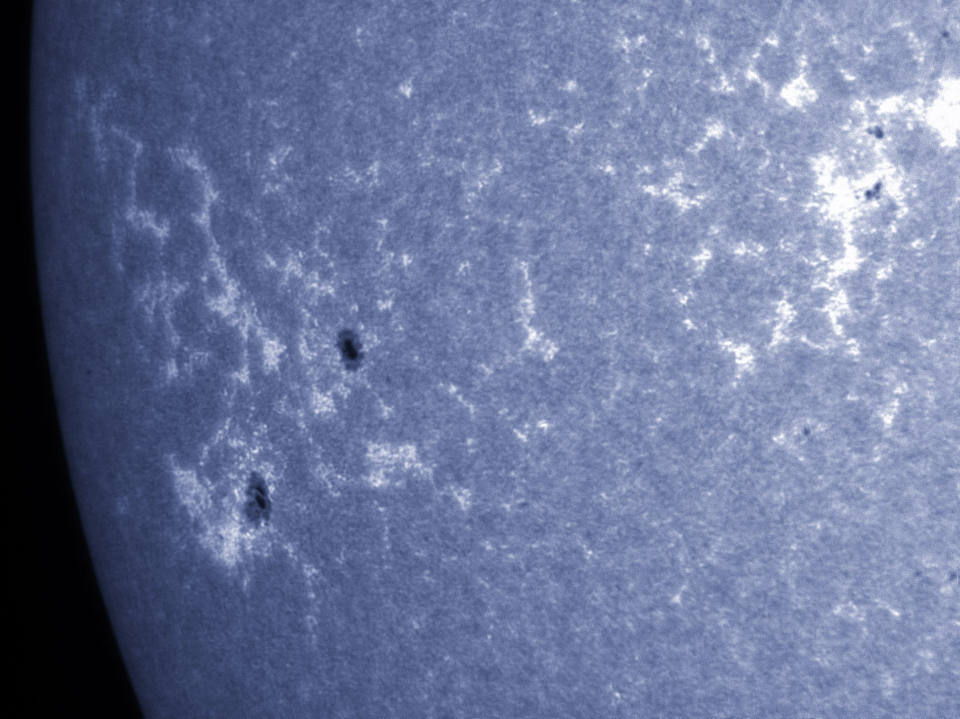 Sunspot 1277 and 1279 in CaK 8/26/2011