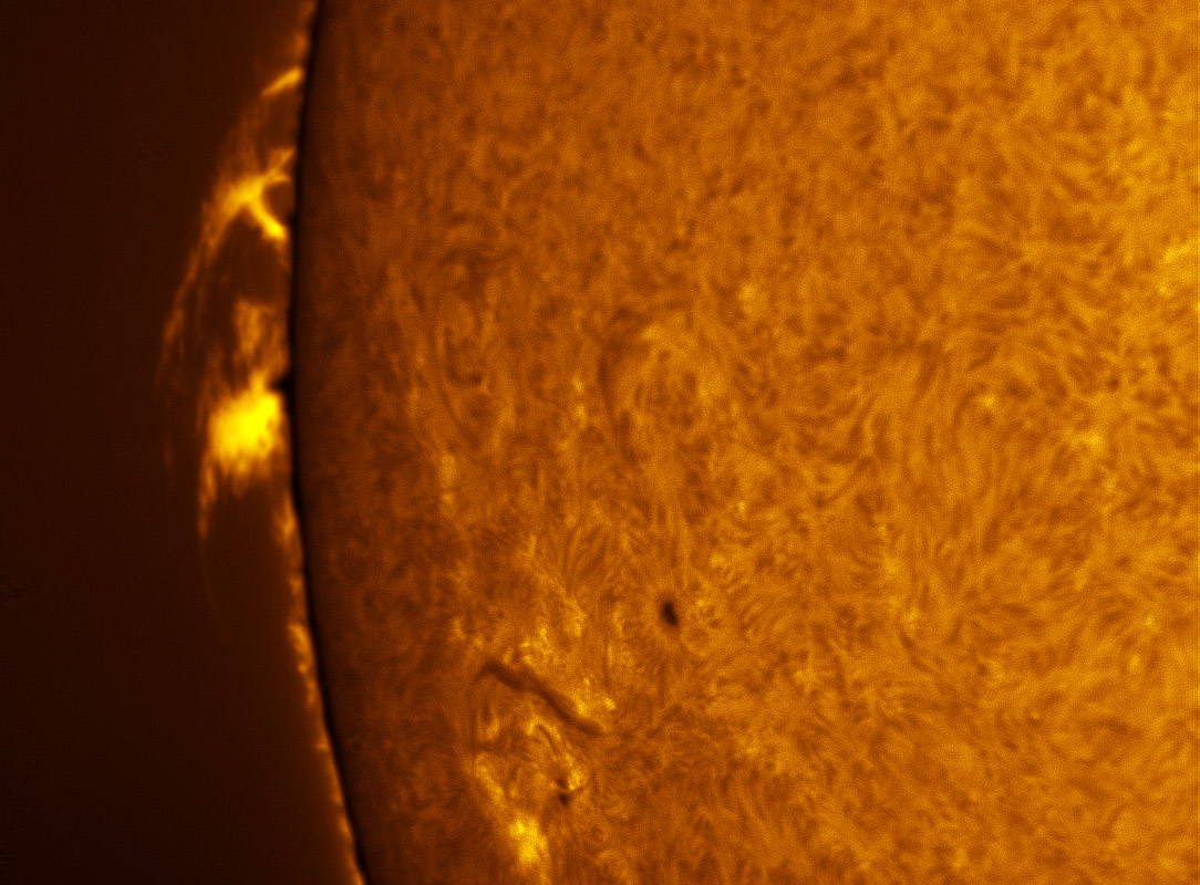 Sunspot 1277 and 1279 in h-alpha 8/26/2011