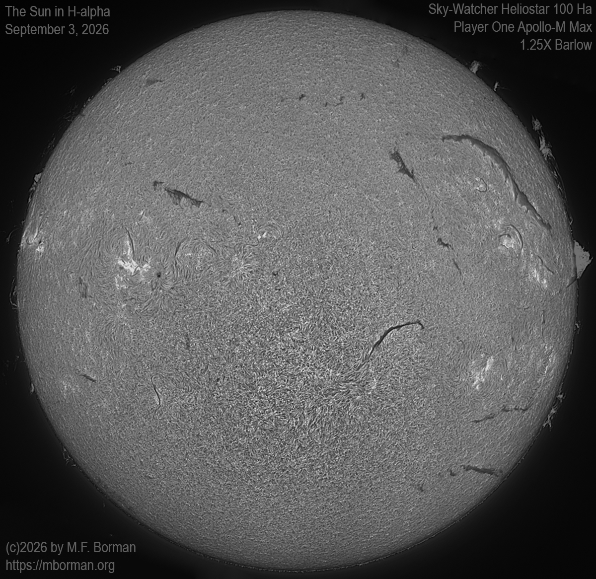 Solar image in h-alpha 09/03/26