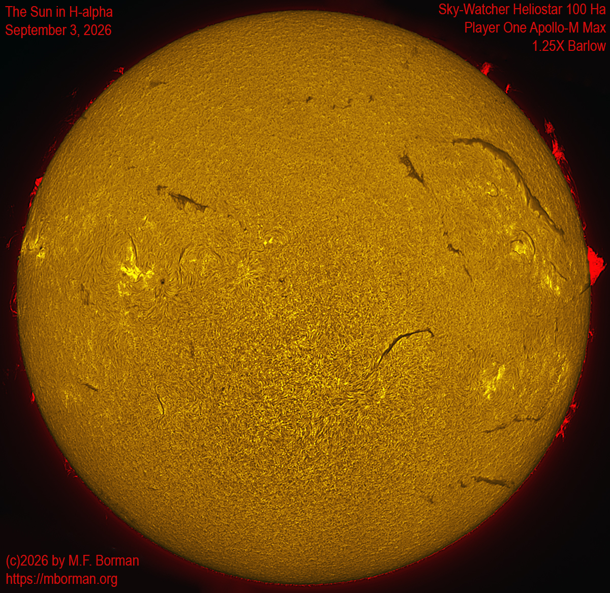 Solar image in h-alpha 09/03/26
