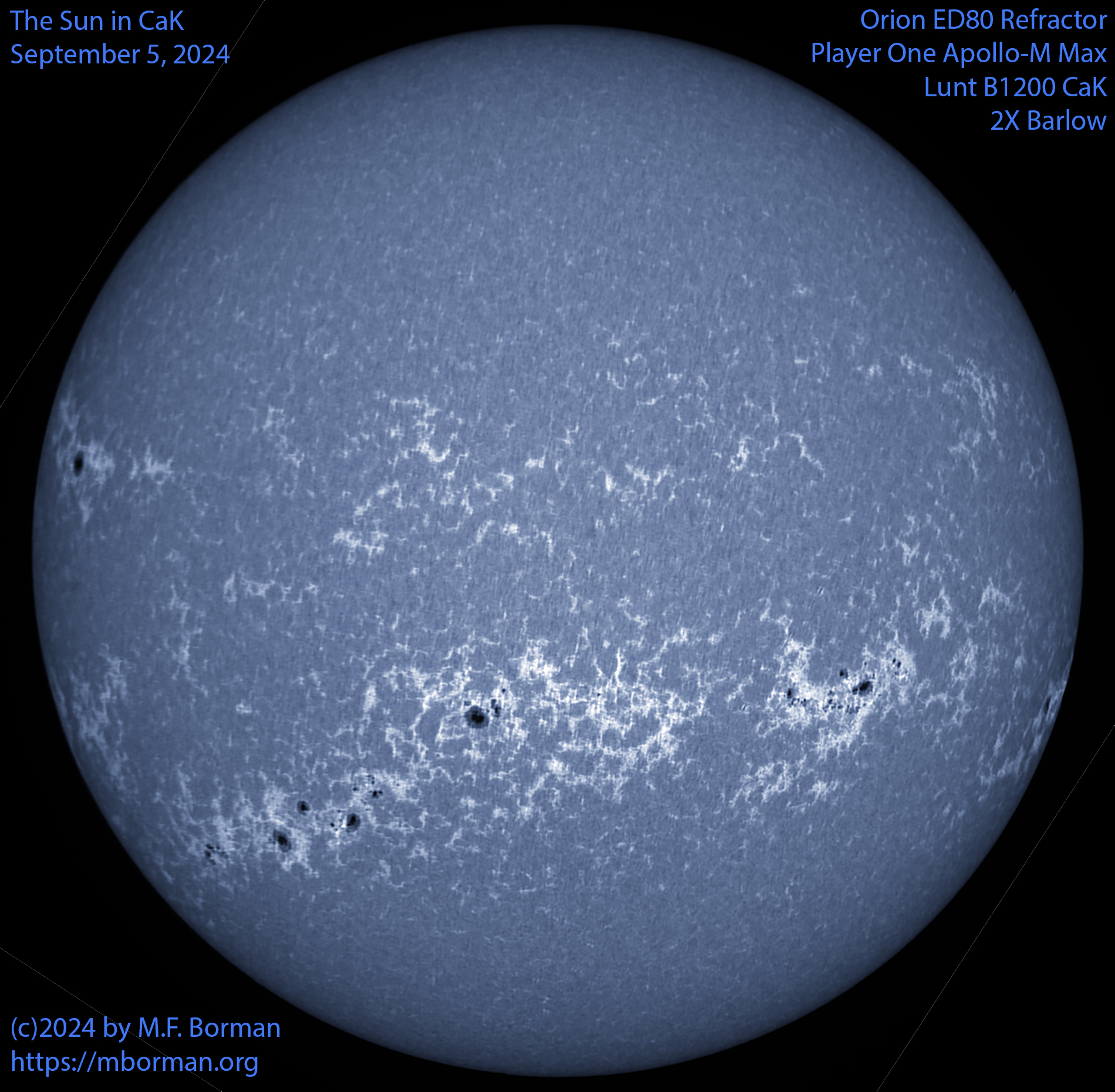 Solar image in CaK 09/05/24