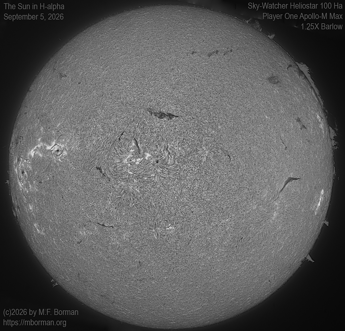 Solar image in h-alpha 09/05/26