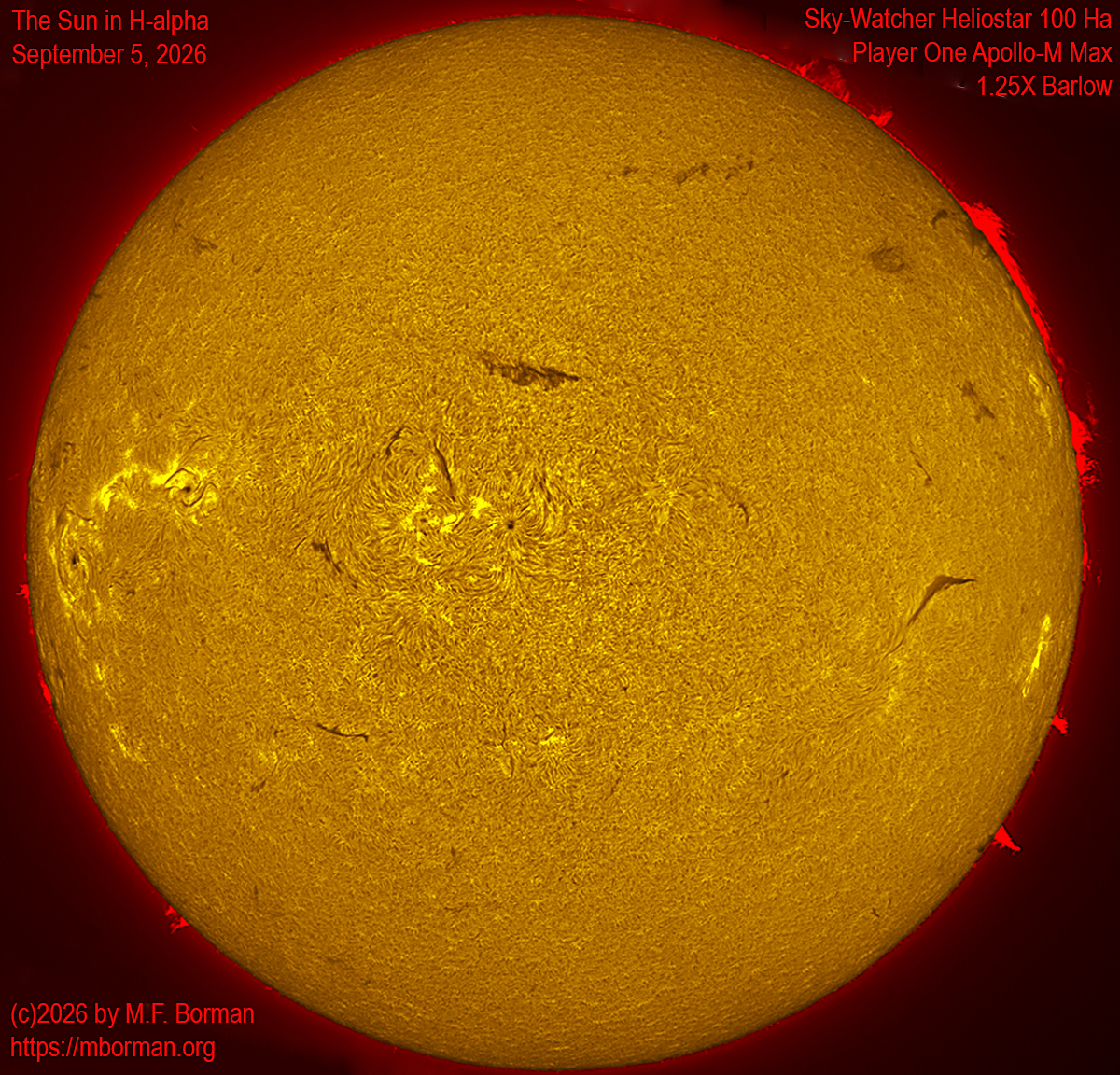 Solar image in h-alpha 09/05/26