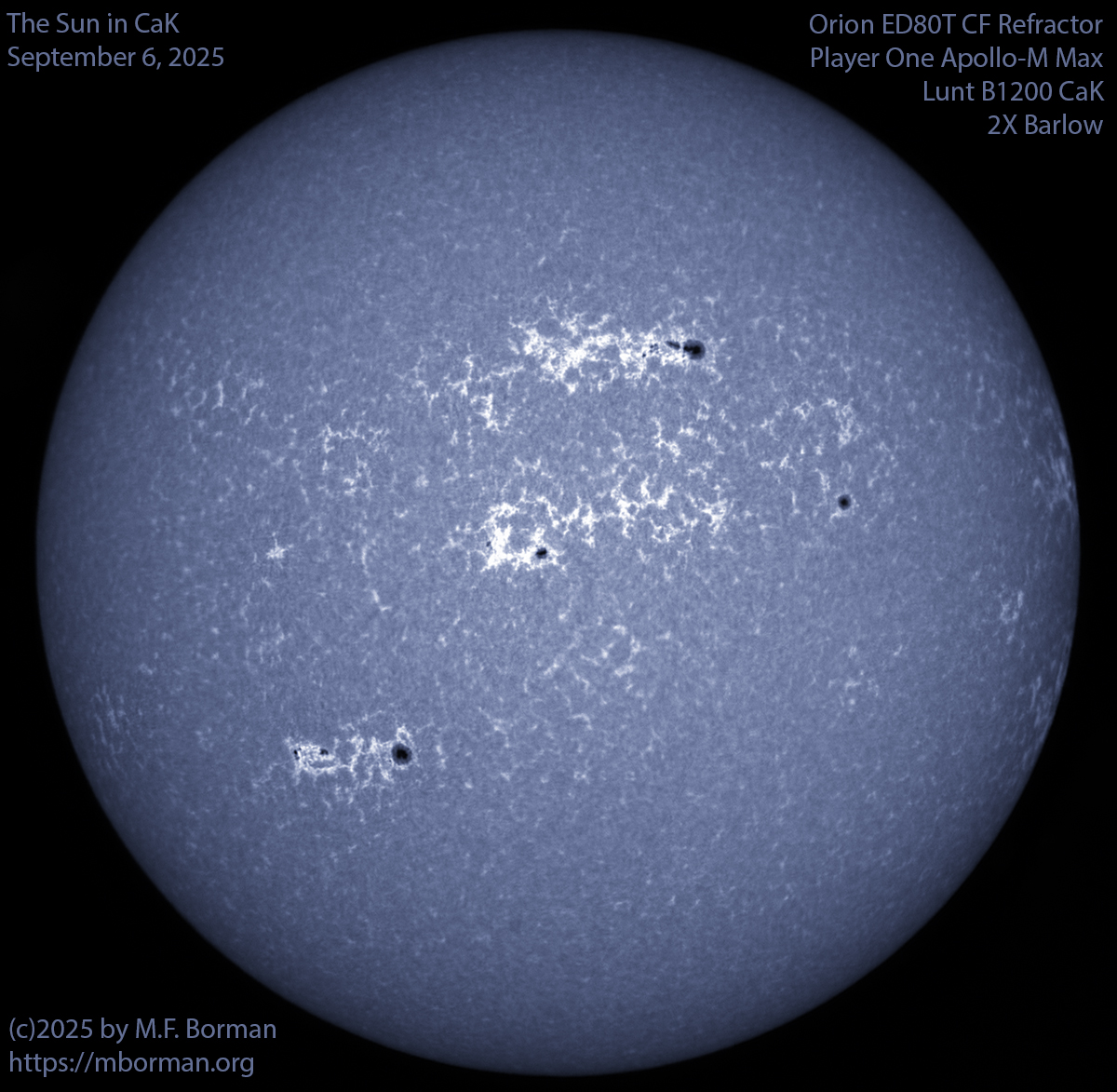 Solar image in CaK 09/06/25