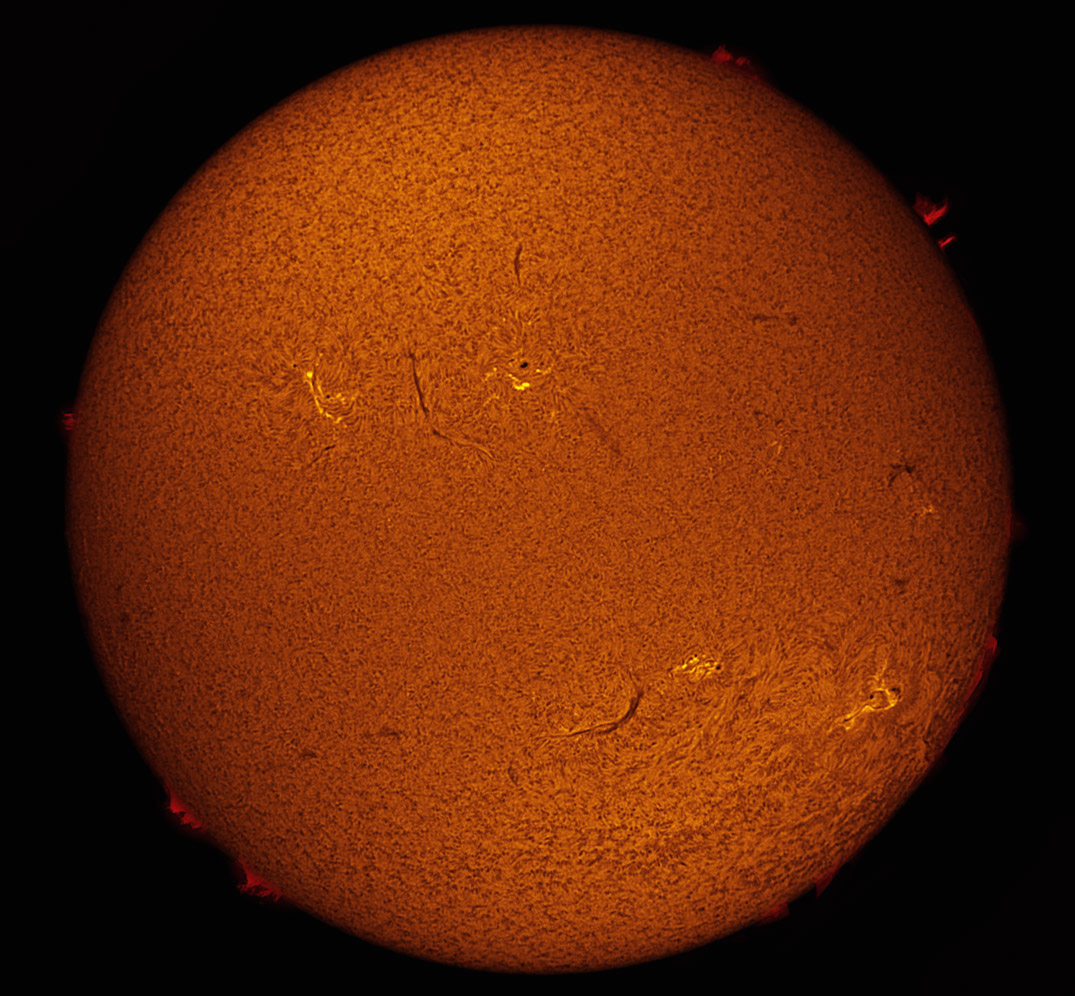 Solar Disk in h-alpha 09/09/2012 with DMK51AU02.AS camera