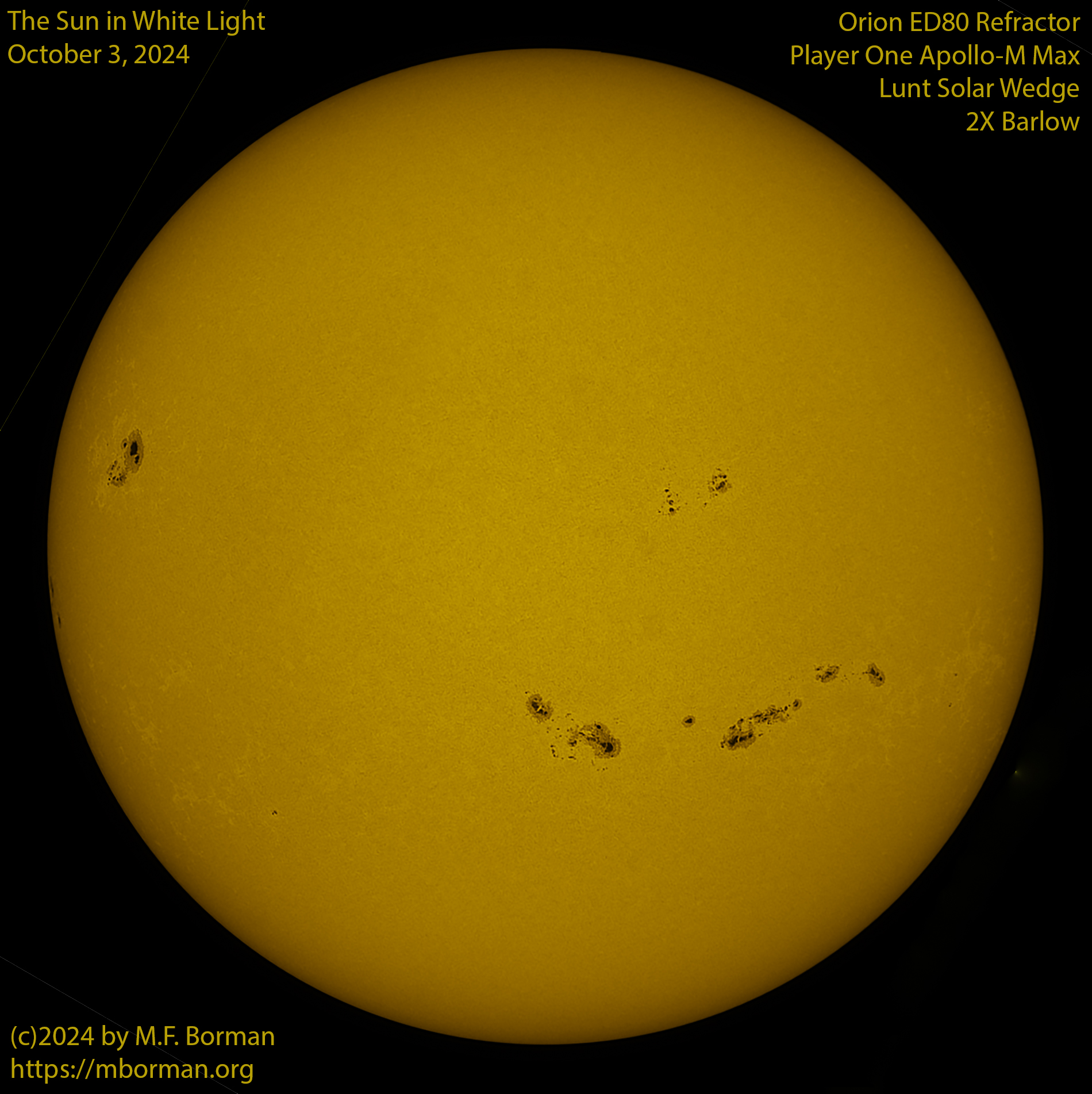 Solar image in CaK 10/03/24