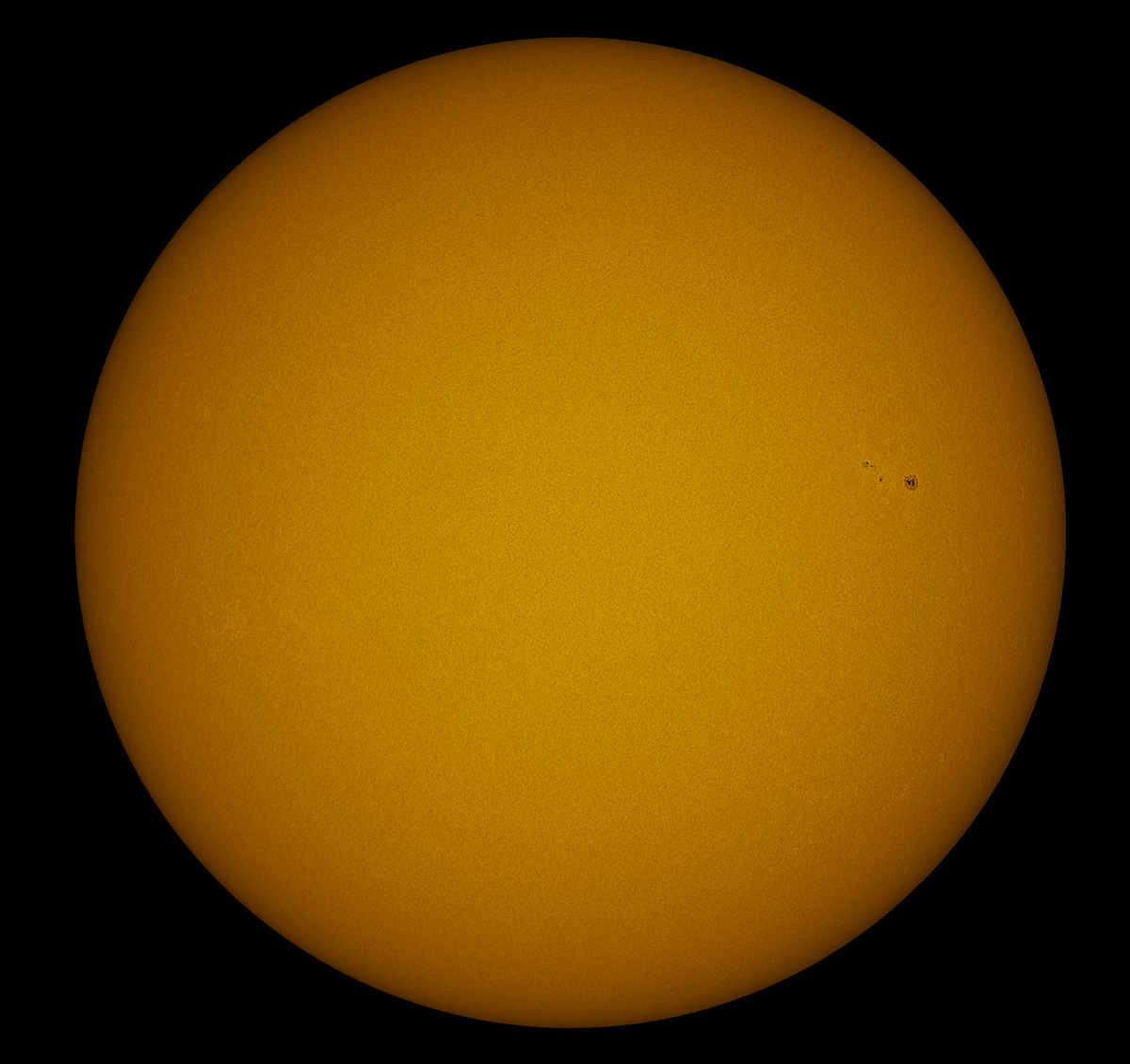 Solar Disk in white light 10/04/2015