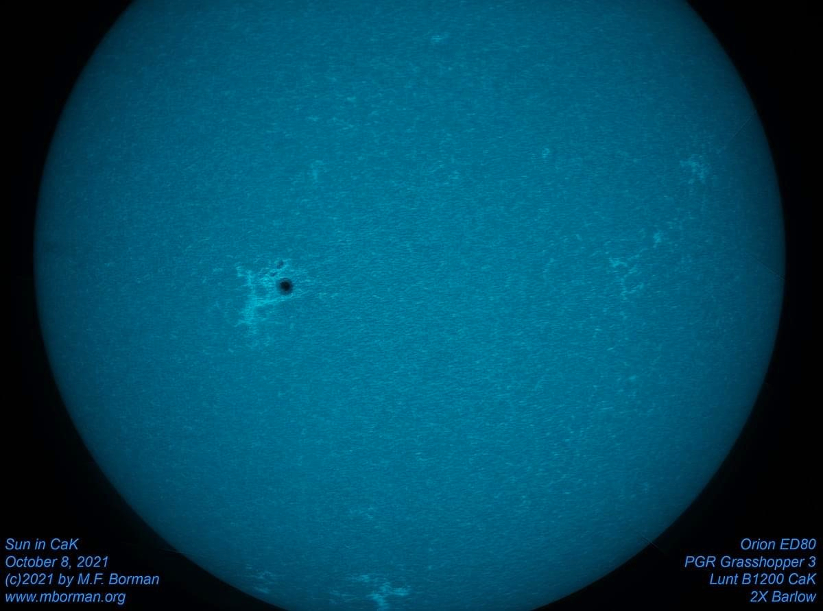 Solar disk in CaK 10/08/2021