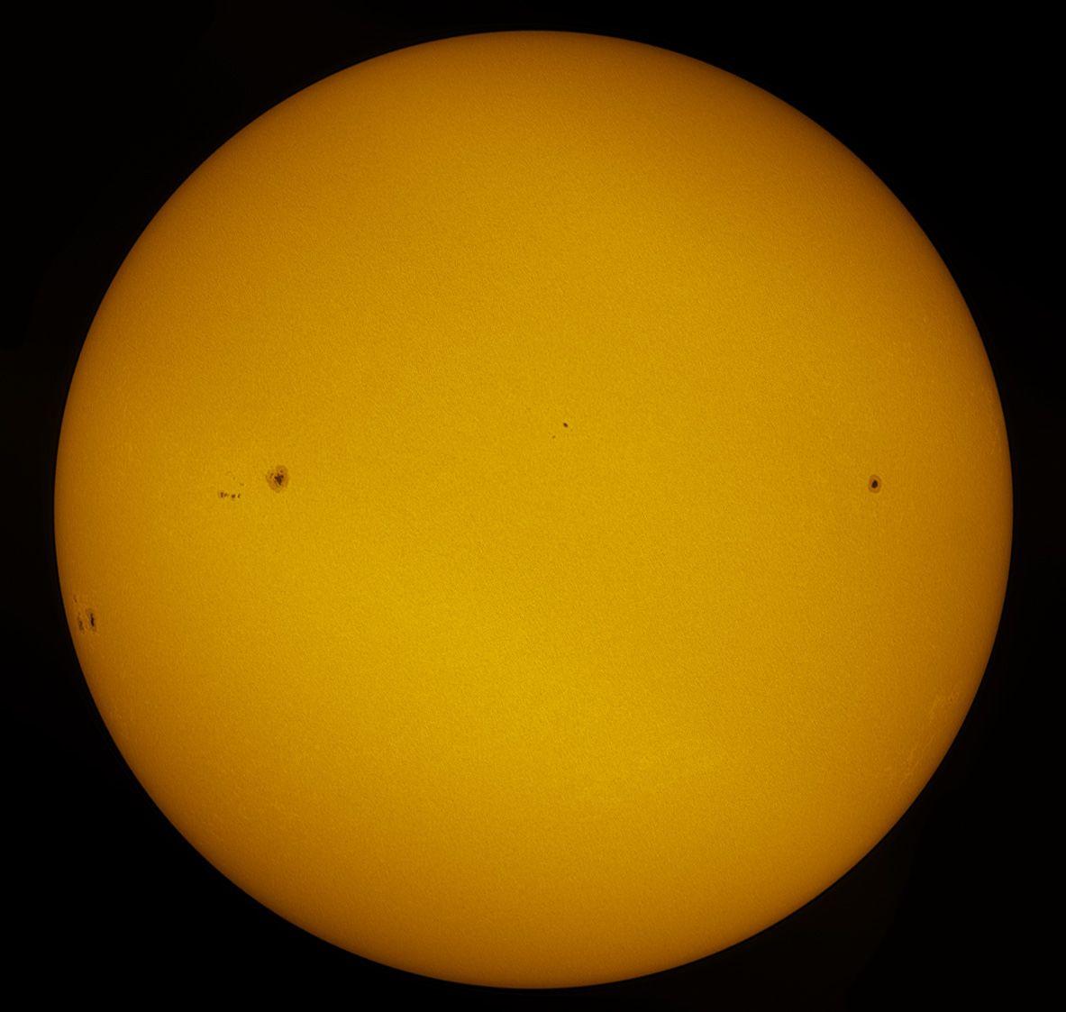 Solar Disk in white light 10/21/2012
