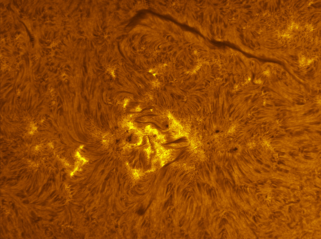 Sunspot 1324 in h-alpha 10/22/2011