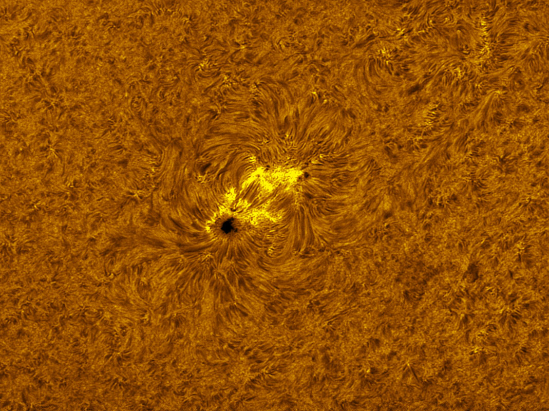 Sunspot 1327 in h-alpha 10/22/2011