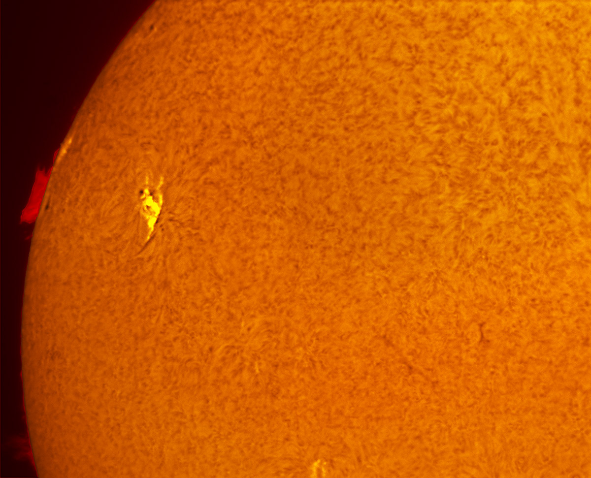 Sunspot 1882 in h-alpha 10/26/2013