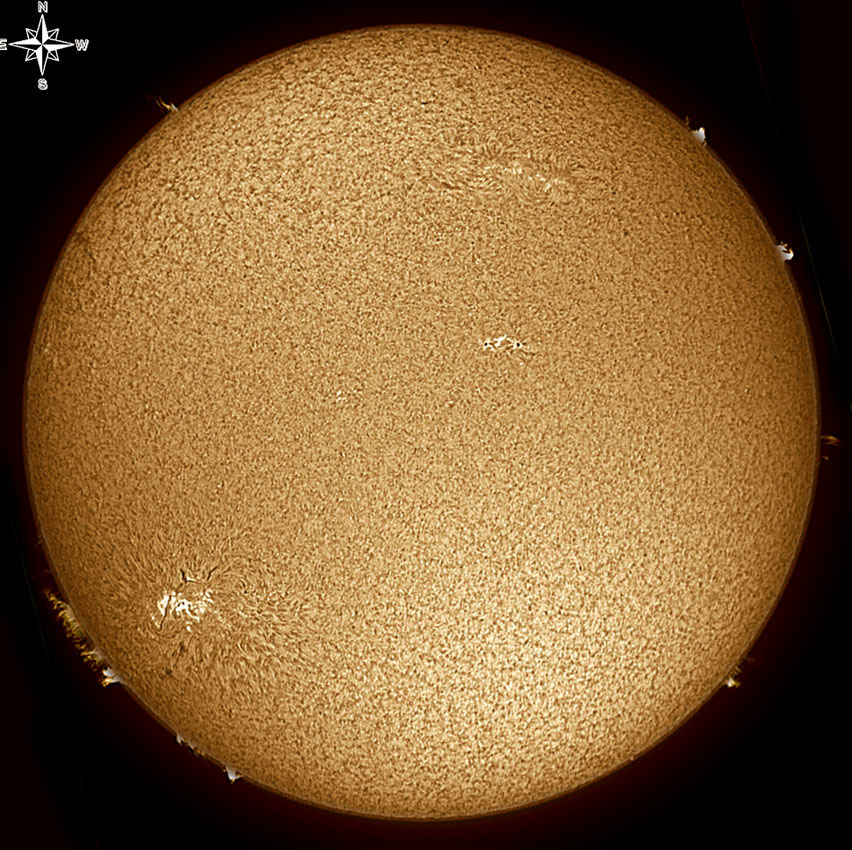Solar Disk in h-alpha 11/07/2010