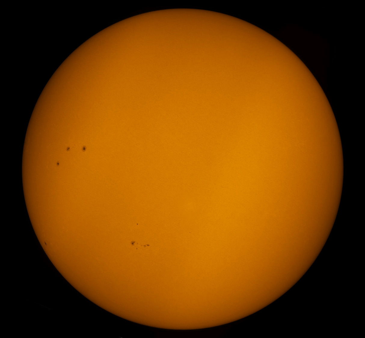 Solar Disk in white light 11/10/2012