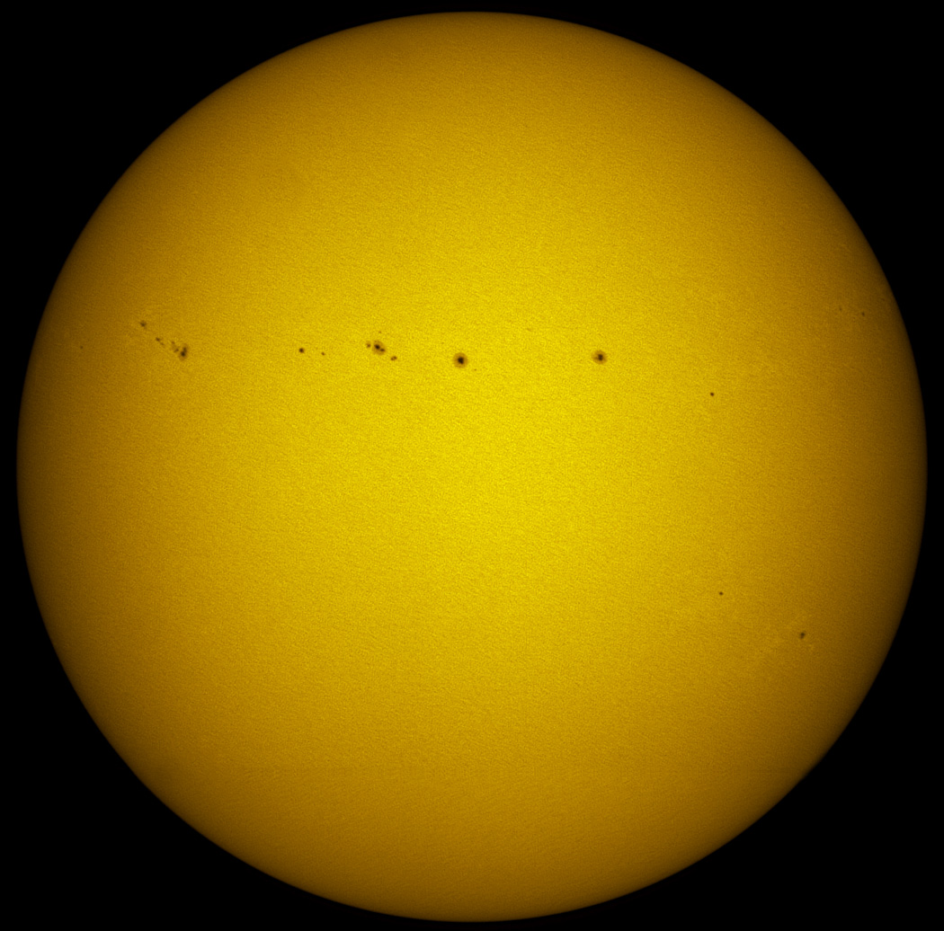 Solar Disk in white light 11/25/2011