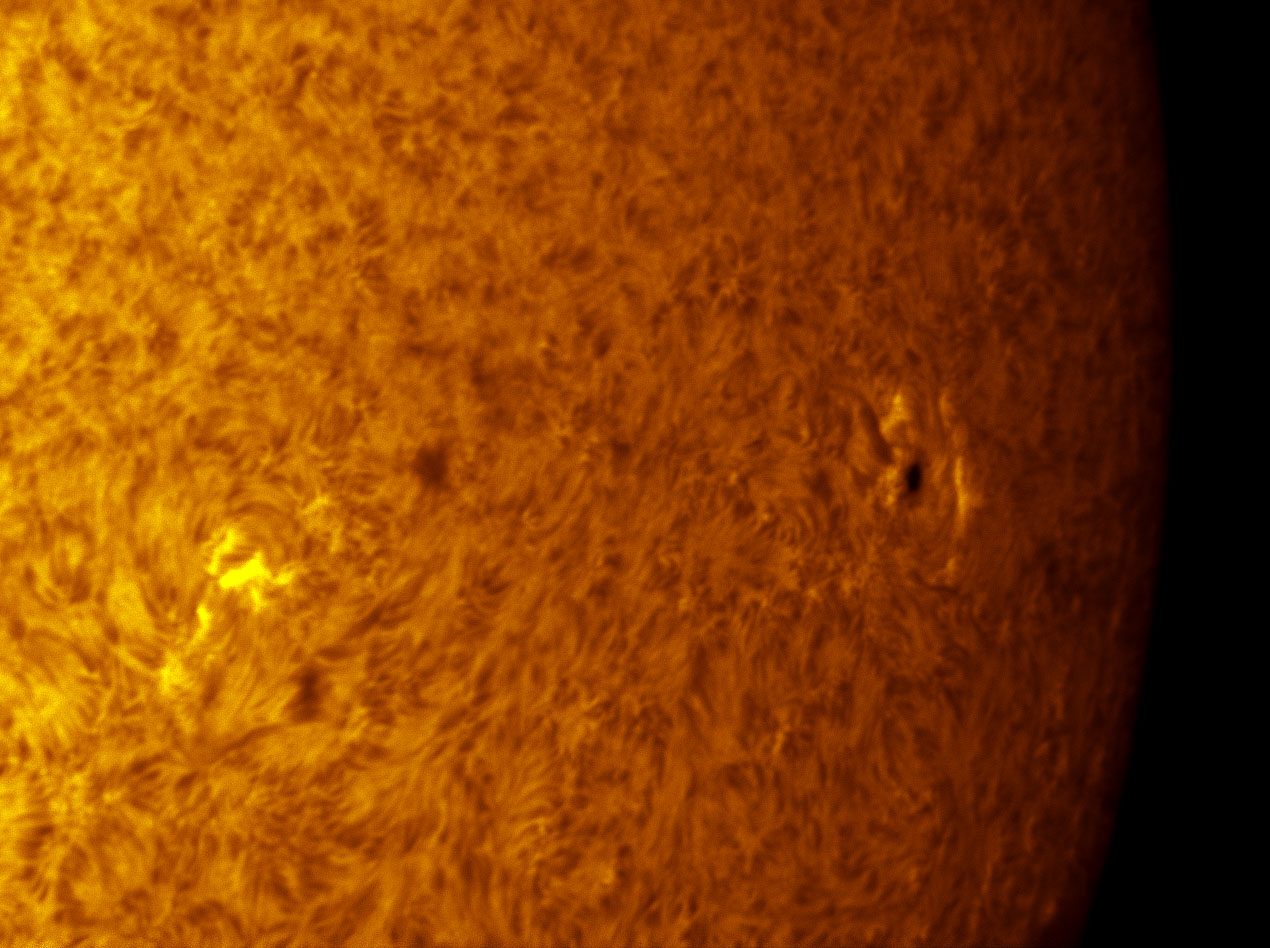 Sunspot 1374 in h-alpha 12/18/2011