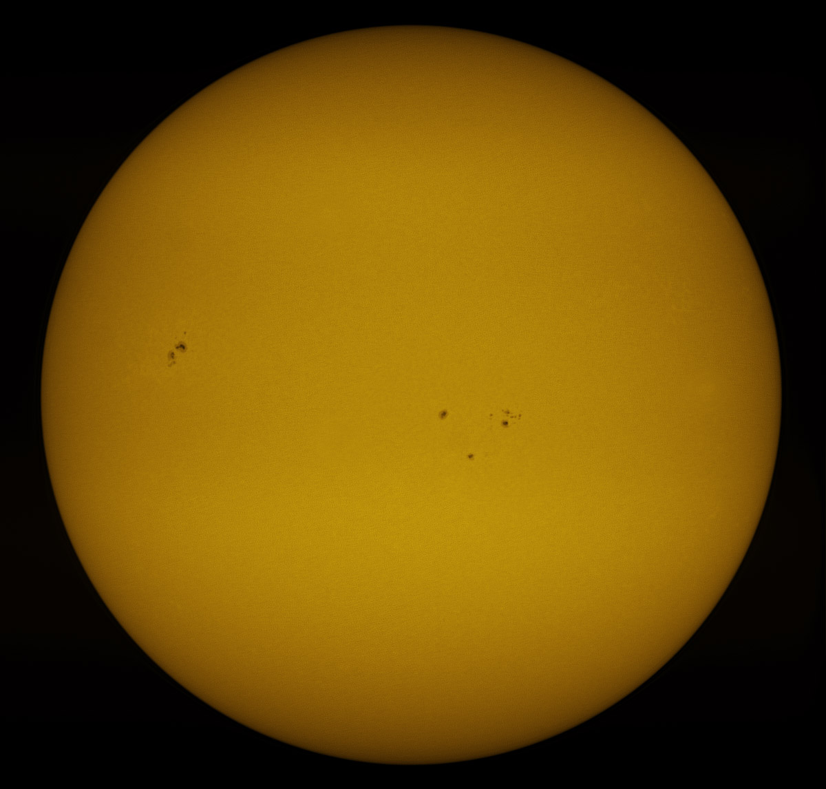 Solar Disk in white light 12/21/2012