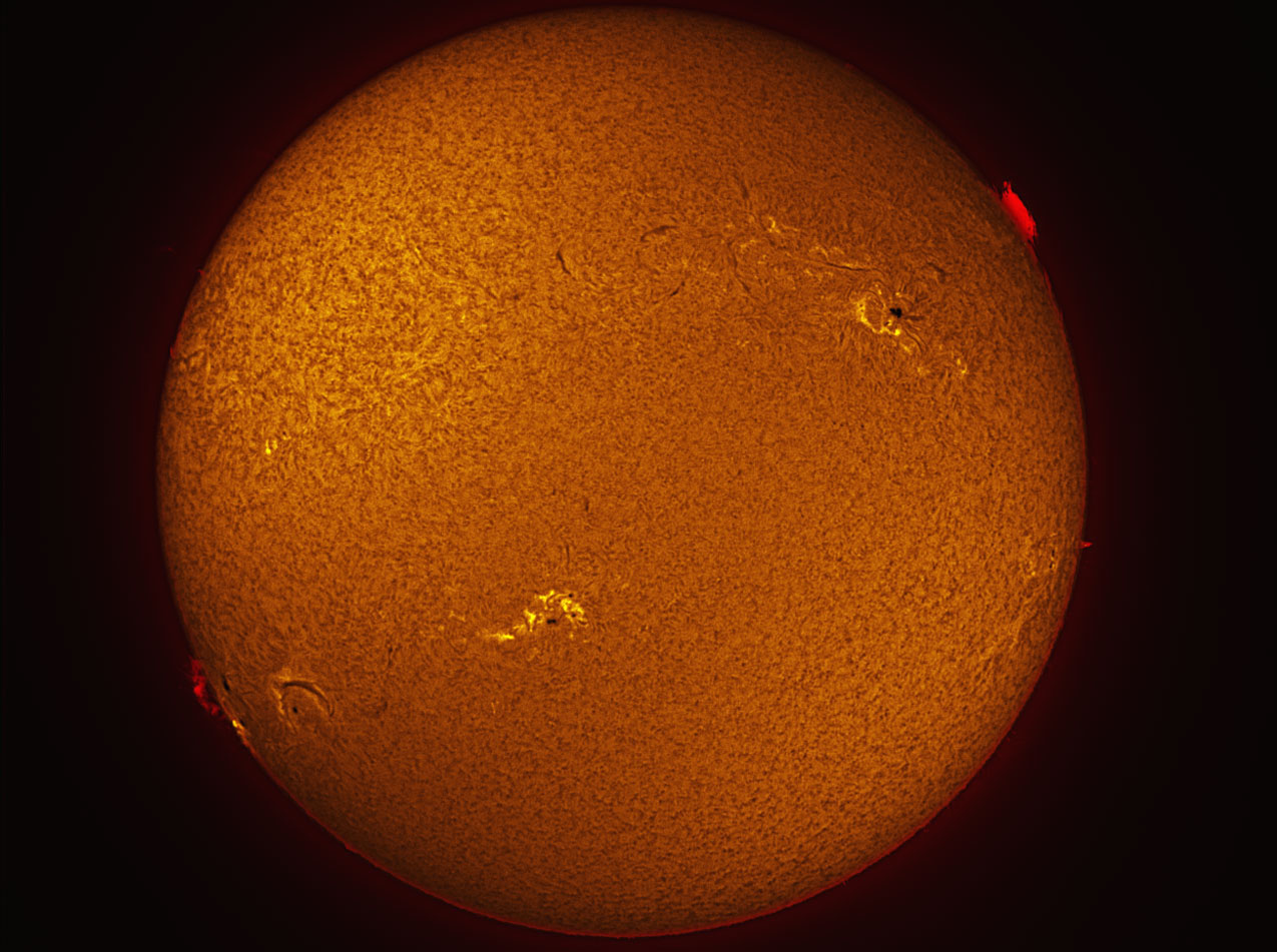 Solar Disk in h-alpha 12/28/2011