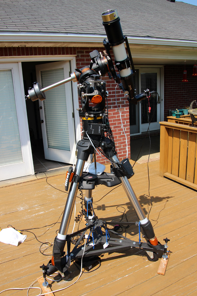 My solar imaging setup with some sunflowers