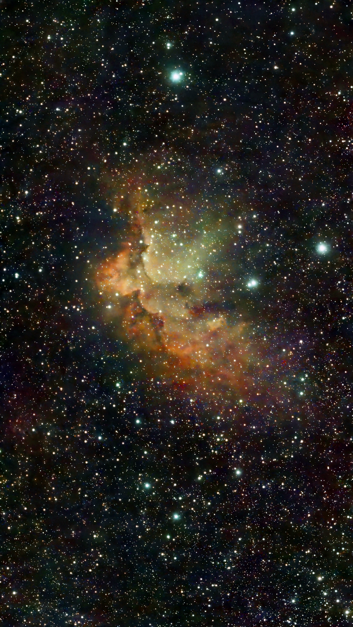 The Wizard Nebula, Sharpless SH2-142 taken October 14, 2025 with Seestar S50 Smart Telescope