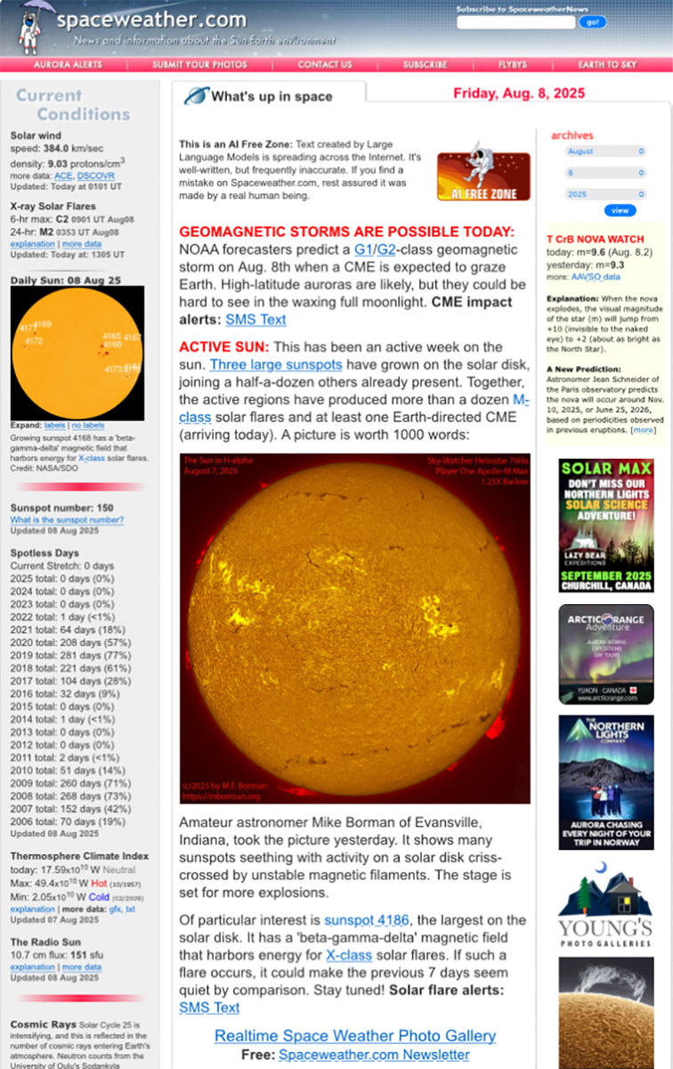 Spaceweather Website