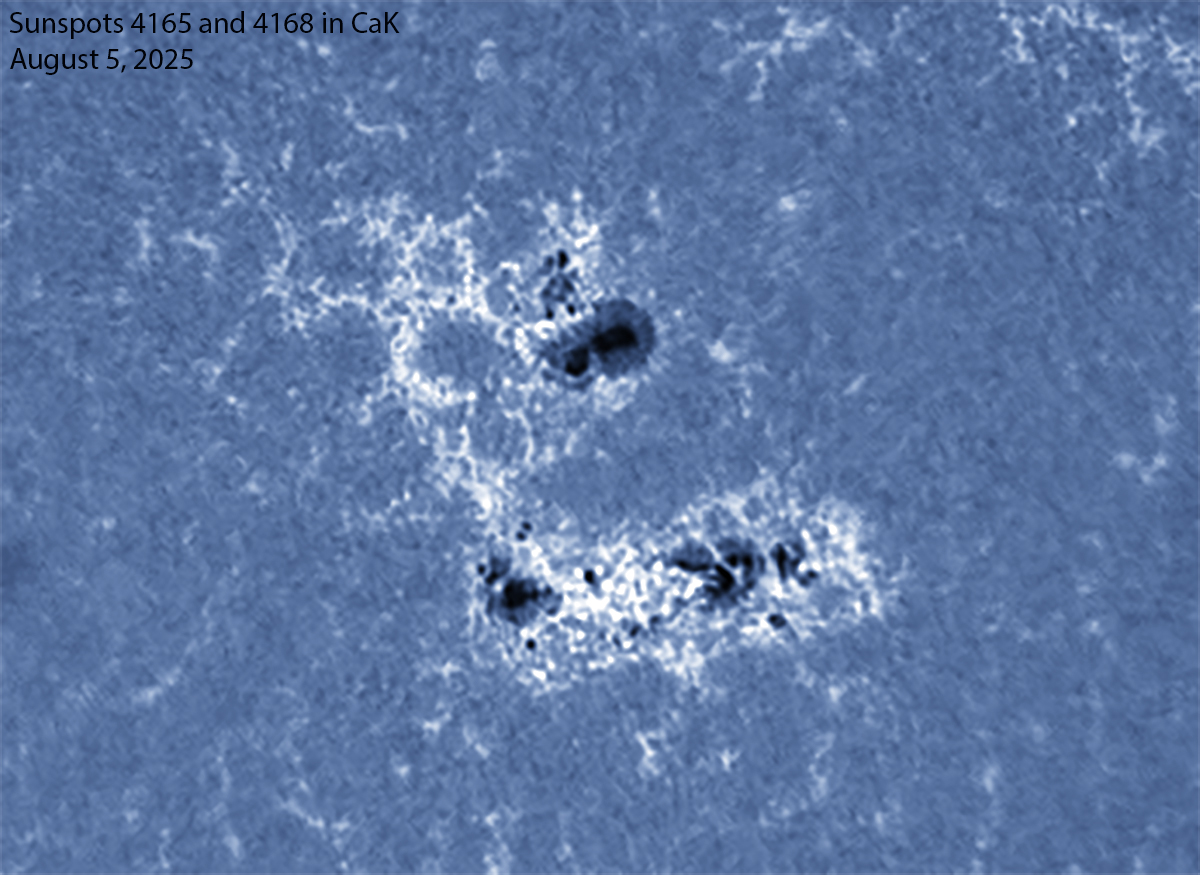 Active Regions 4165-4168 in CaK 08/05/25