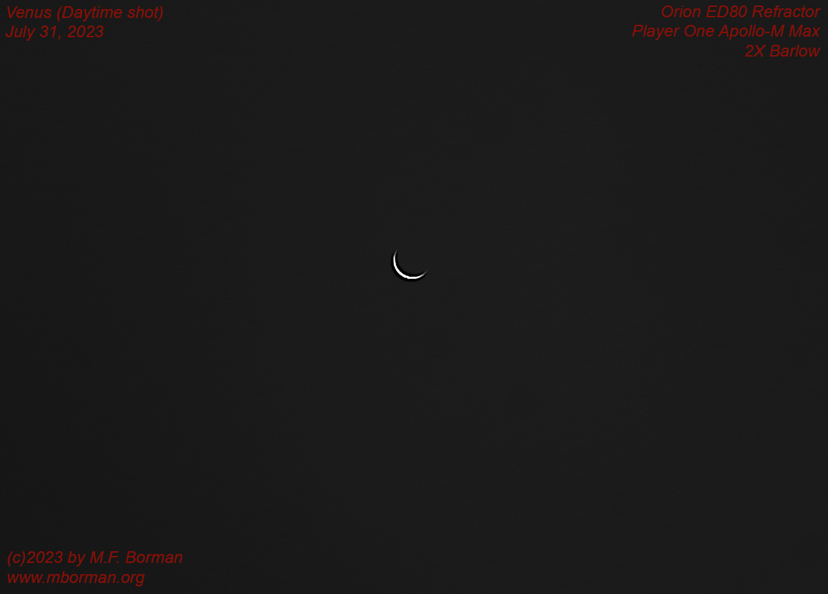 Crescent Venus 07/31/2023